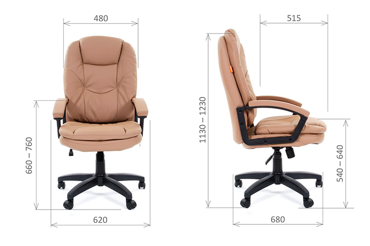 Схема кресла руководителя Chairman 416 LT с размерами
