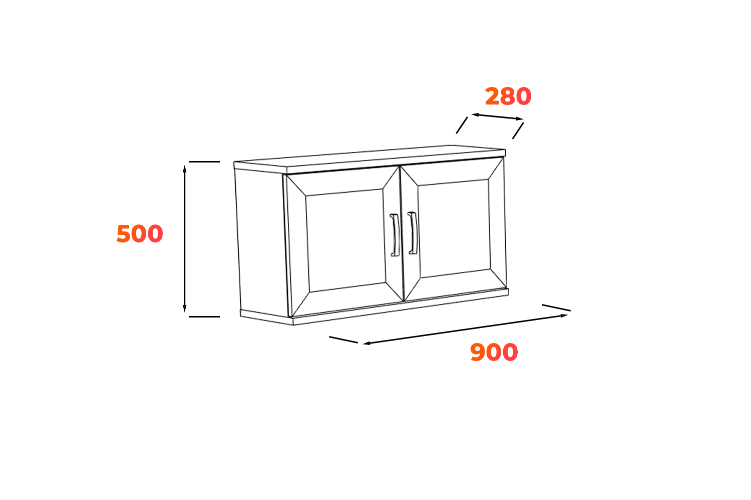 Схема антресоли 704.01 из модульной мебели Гарун-К