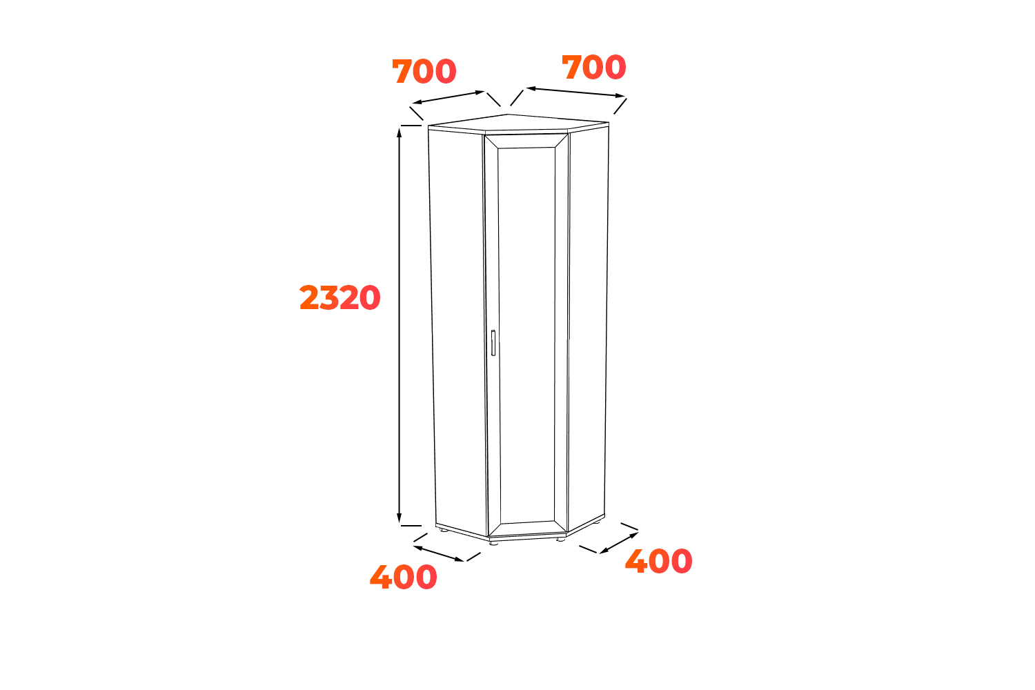 Схема углового шкафа Гарун-К 531.01