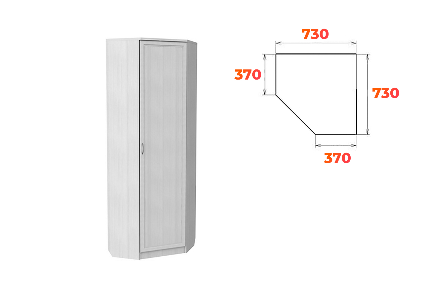 Схема углового шкафа Гарун А402