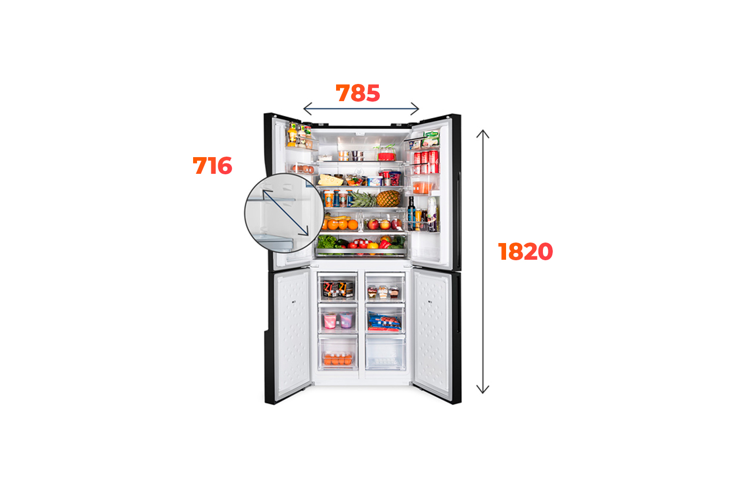 Схема холодильника с инвертором Maunfeld MFF182NFSB