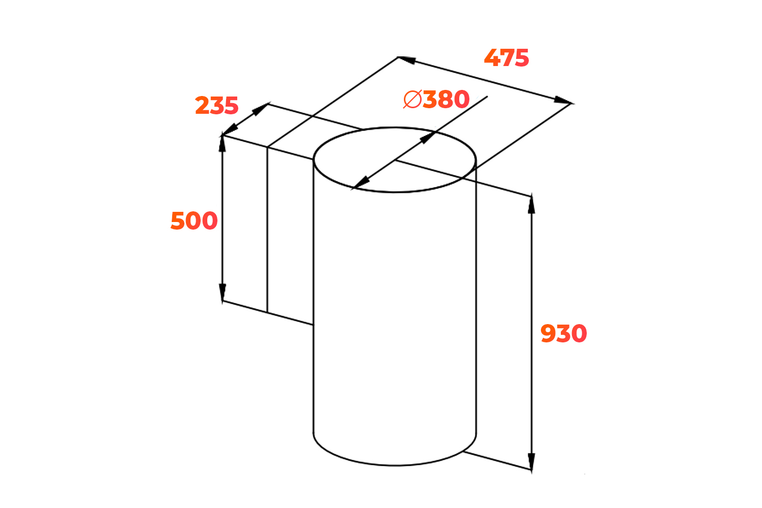 Схема дизайнерской вытяжки Lee Wall Sensor 39