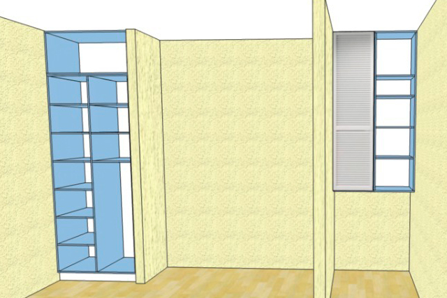 Шкафы на заказ с жалюзийными фасадами в ЖК Новое Сертолово