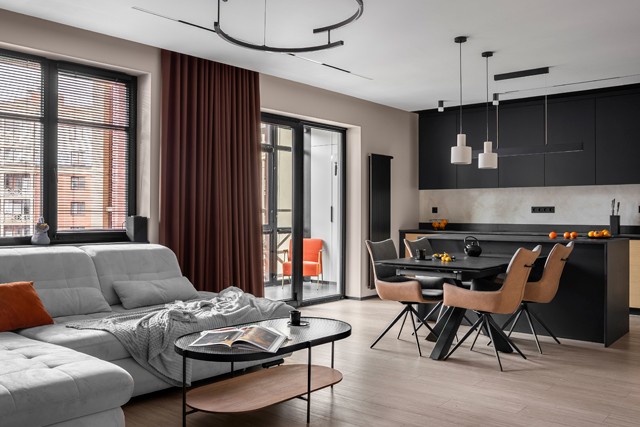 Меблировка квартиры в ЖК Ариосто на Плесецкой ул., д. 2 по дизайн проекту студии Iamdes