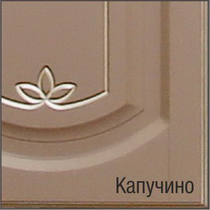 Фасад МДФ эмаль для кухни Бергамо в коричневом цвете (Капучино)