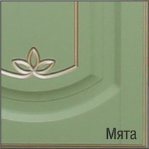 Фасад МДФ эмаль для кухни Бергамо в зелёном цвете (Мята)