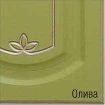 Фасад МДФ эмаль для кухни Бергамо в оливковом цвете (Олива)