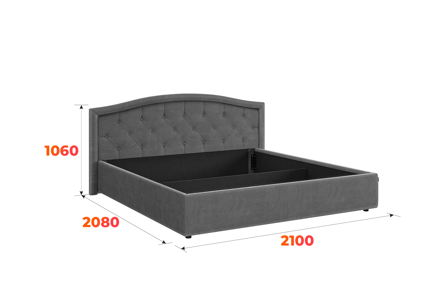 Схема каркаса для кровати Верона-2 под спальное место 180х200 см