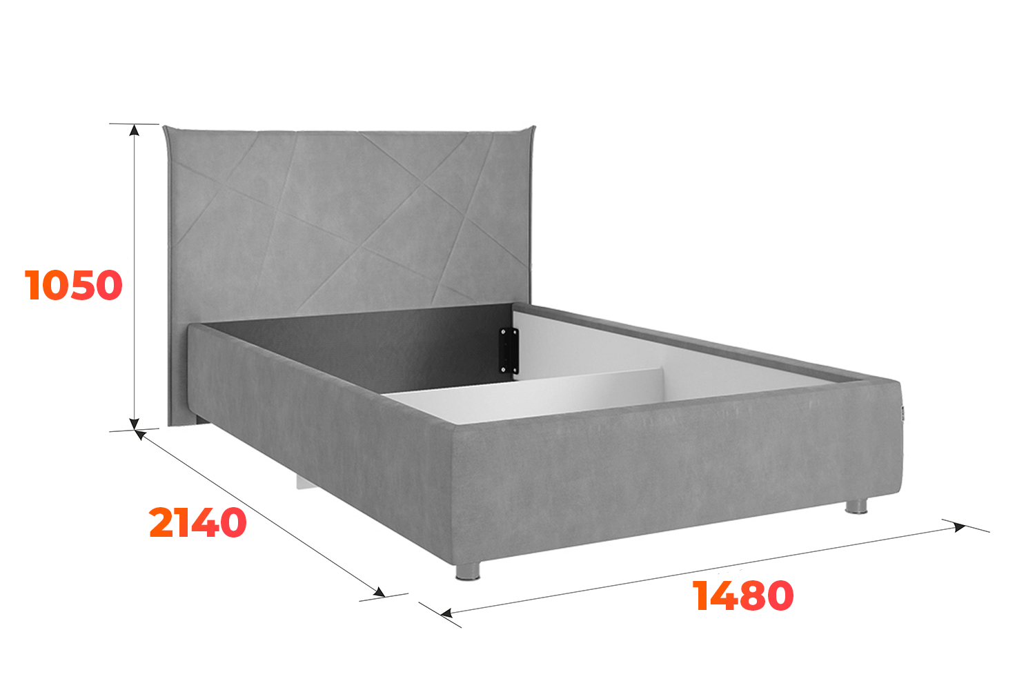 Схема кровати Бест со спальным местом 120х200 см