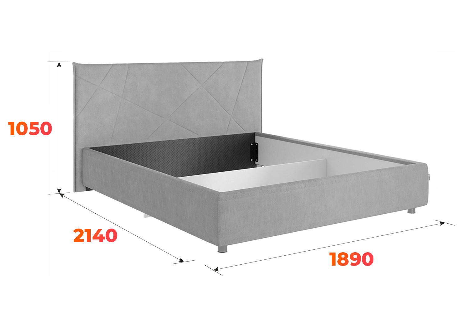 Схема кровати Бест со спальным местом 160х200 см