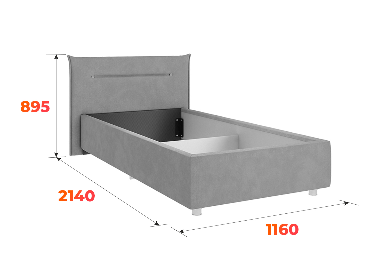 Схема кровати Бест со спальным местом 90х200 см
