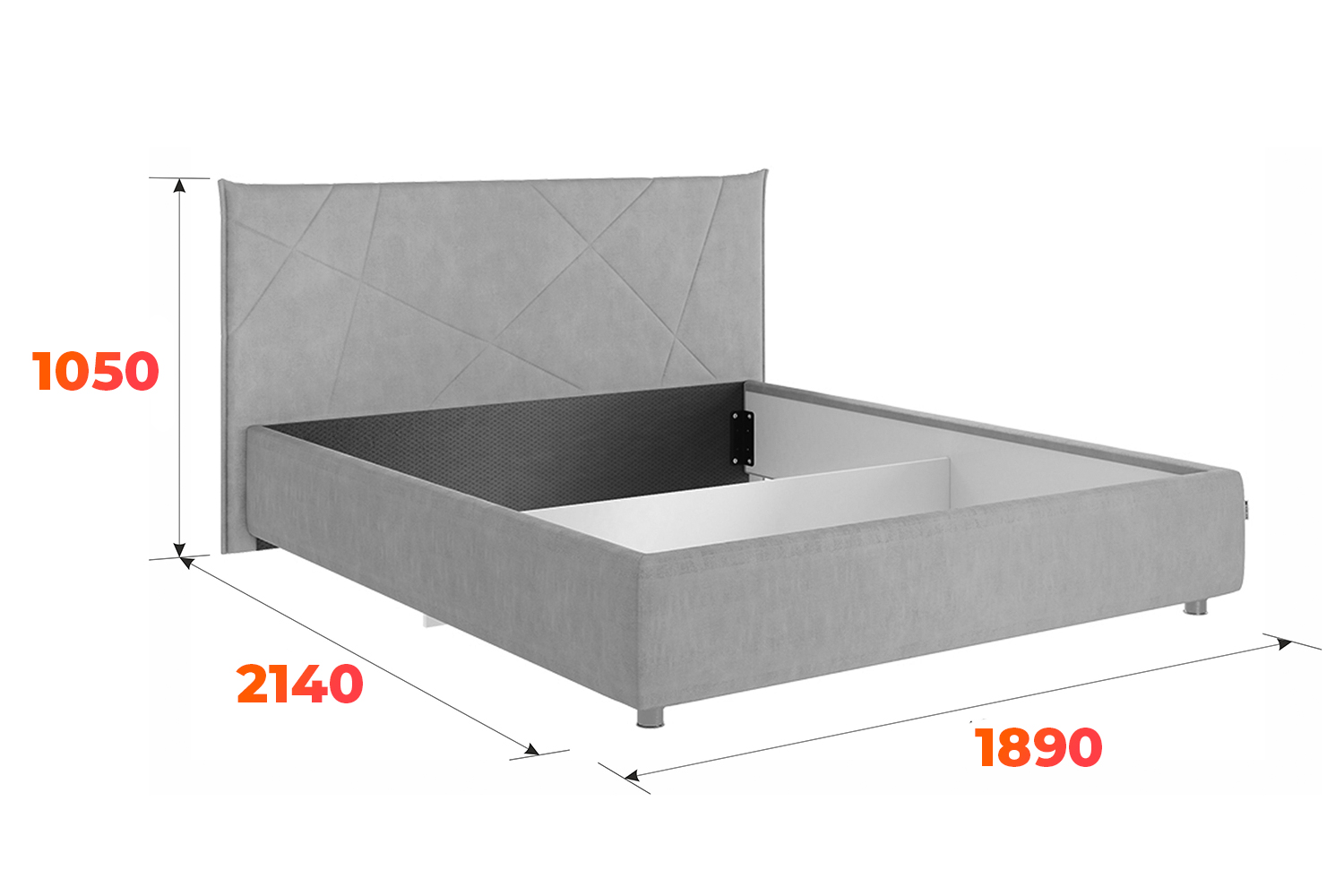 Схема кровати Квест со спальным местом 160х200 см