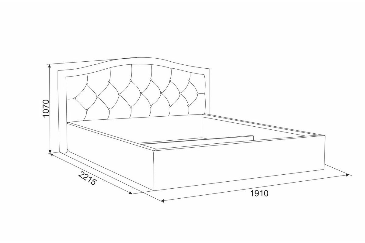 Схема кровати Верона-2 с мягким изголовьем