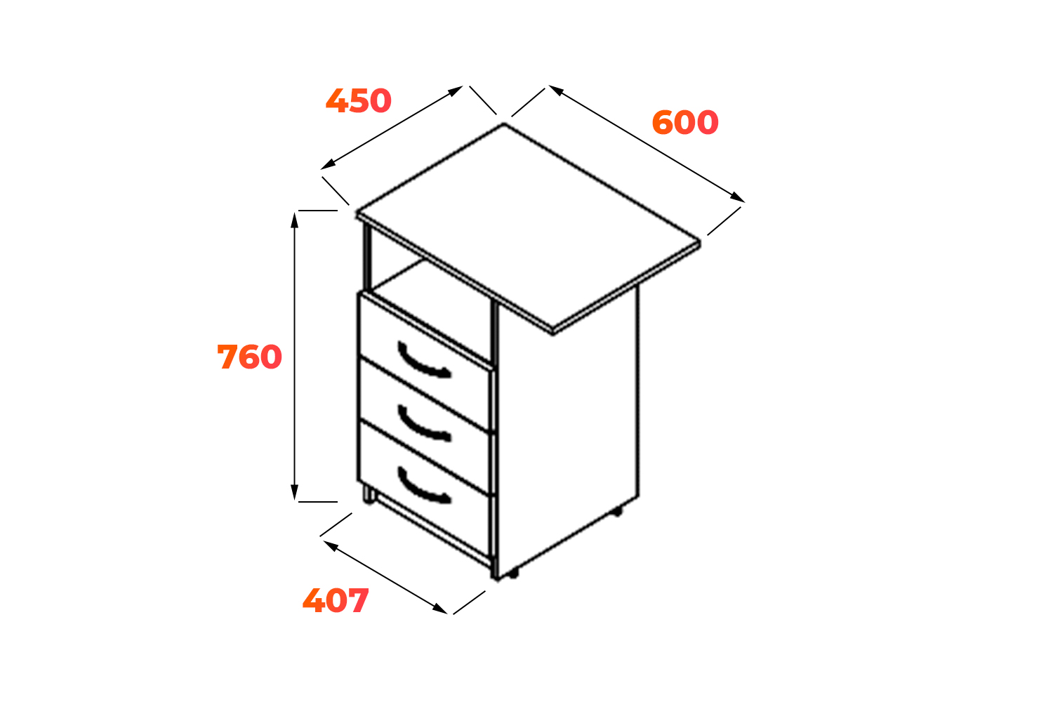 Схема тумбы SC 3D.2