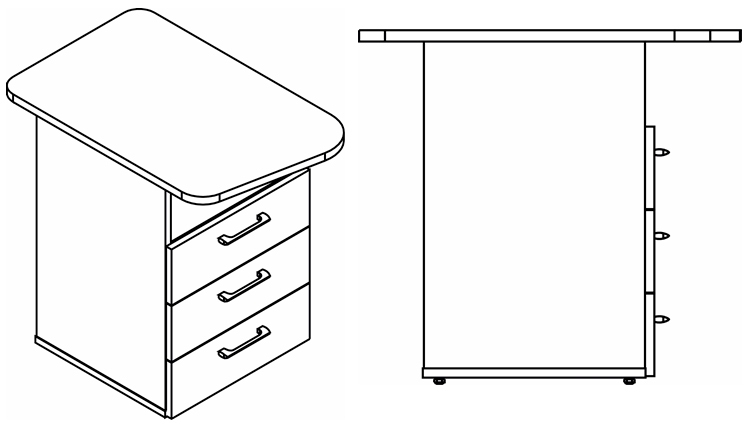 Приставная тумба SKLC-3D.1