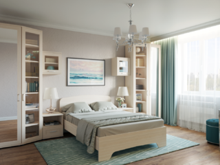 Фото Вариант комплектации спальни Гарун-К №3. Наборы для спальни.