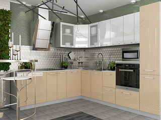 Фото Гарнитур Капля №5. Кухонные гарнитуры Капля.