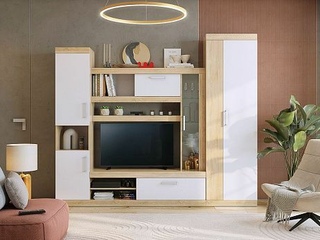 Фото Компоновка №1 Макси (Шкаф 2-ств./ Мини-стенка). Модульная стенка Макси.