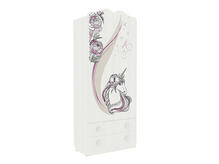 Фото Фэнтези Шкаф комбинированный (с ящ. 2-створчатый). Модульная детская Фэнтези.