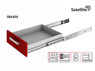 Фото Комплект шариковых направляющих на 1 ящ Boyard Satellite DB4505Zn/400 (с доводчиком). С доводчиком.