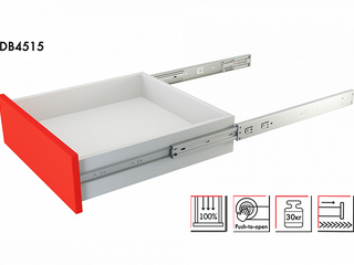 Фото Комплект шариковых направляющих на 1 ящ Boyard PUSH DB4515Zn/350 (Push to Open). Push-to-open.