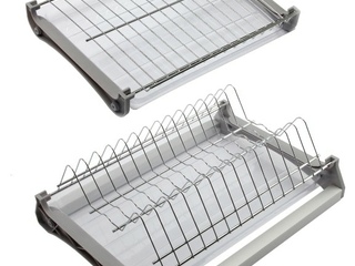 Фото Посудосушитель с каркасом 2-х уровневый (хром) в модуль 400мм.. Посудосушители.