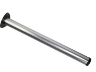 Фото Ножка д/ст 870 мм,D=60мм, центральное крепление, матовый хром. Комплектующие.