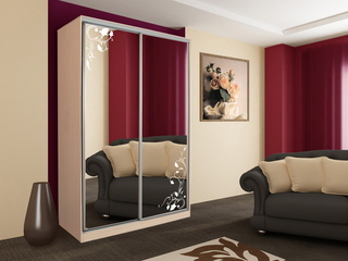 Фото Шкаф-купе Рио 4.Цветы (полки справа). Шкафы-купе Рио.