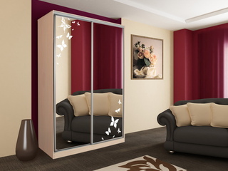 Фото Шкаф-купе Рио 4.Бабочки (полки справа). Шкафы-купе Рио.