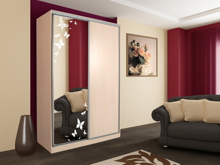 Фото Шкаф-купе Рио 1.Бабочки (полки справа). Шкафы-купе Рио.