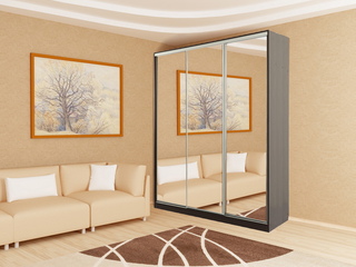 Фото Шкаф-купе Бассо 4 (полки слева). Шкафы-купе Бассо.