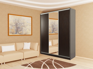 Фото Шкаф-купе Бассо 1 (полки слева). Шкафы-купе Бассо.