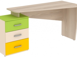 Фото Детская Дарина Стол с тумбой(лев.) (УС02). Модульная детская Дарина.