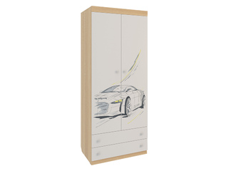 Фото Форсаж Шкаф комбинированный (с ящ. 2-створчатый). Модульная детская Форсаж.