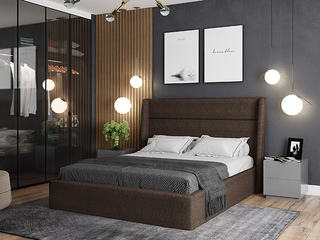 Фото Кровать с мягким изголовьем Бруклин 1.6. Кровати с мягким изголовьем.