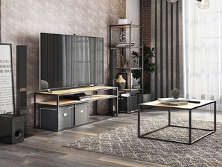 Фото Гарнитур мебели в гостиную Лофт. Гостиные стенки.