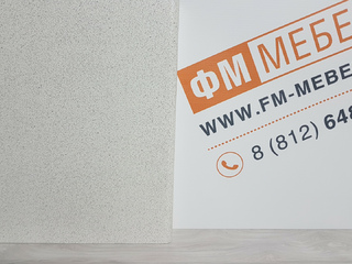 Фото Столешница в цвете «Сахара белый» - влагостойкая 38 мм (Декор 130). Столешница 38мм - Влагостойкая.