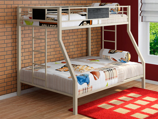 Фото Двухъярусная металлическая кровать Гранада. Двухъярусные металлические кровати.