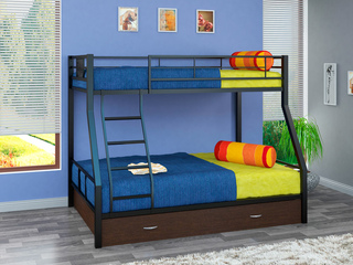 Фото Двухъярусная металлическая кровать Гранада-1Я. Двухъярусные металлические кровати.