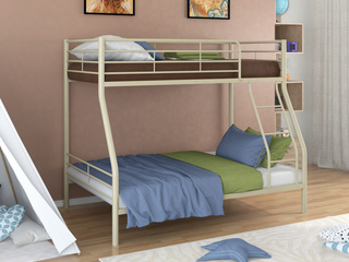 Фото Двухъярусная металлическая кровать Гранада-2. Двухъярусные металлические кровати.