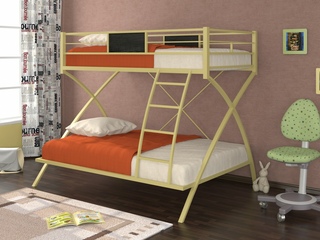 Фото Двухъярусная кровать Виньола. Двухъярусные металлические кровати.