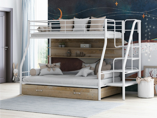 Фото Двухъярусная кровать Толедо - 1ПЯ. Двухъярусные металлические кровати.