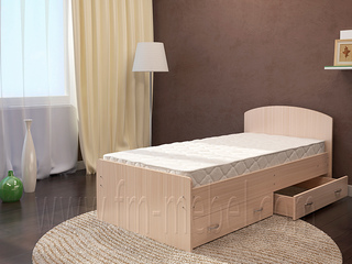 Фото Кровать односпальная Авантаж с ящиками и матрасом 800*1900. Кровати Авантаж.