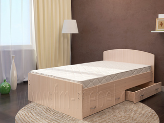 Фото Кровать двуспальная Авантаж с ящиками и матрасом 1200*2000. Кровати Авантаж.