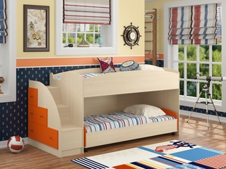 Фото Кровать-чердак Дюймовочка-4.2. Модульная детская Дюймовочка.