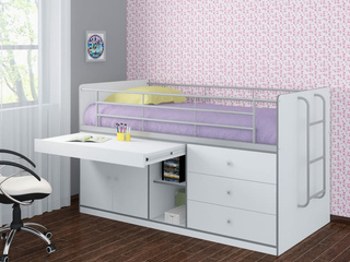 Фото Кровать-чердак Дюймовочка-6. Модульная детская Дюймовочка.