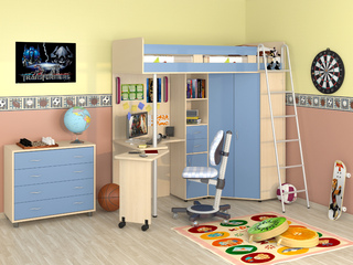 Фото Уголок школьника Теремок-М85 (комод Дельта 25 отдельно). Уголки школьника.