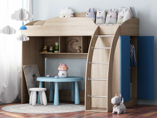 Фото Кровать чердак Соня 1. Модульная детская Соня.