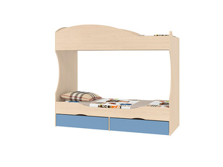 Фото Дельта-20 кровать двухъярусная (без лестницы). Кровати из детской Дельта.