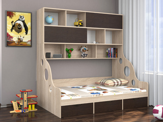 Фото Дельта-21.02 кровать с антресолью. Кровати из детской Дельта.